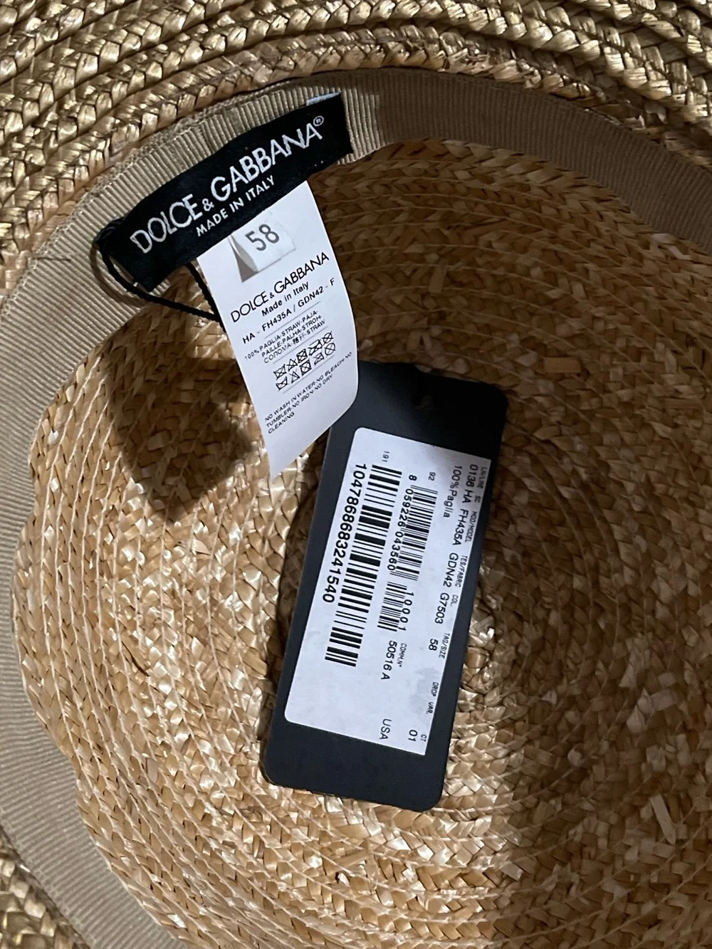 NEW D&G RUNWAY WOVEN STRAW HAT